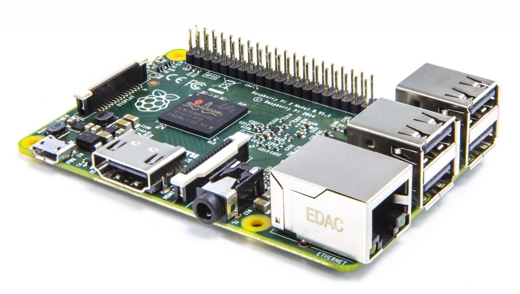 Raspberry Pi 2 Modell B (Foto raspberrypi.org)
