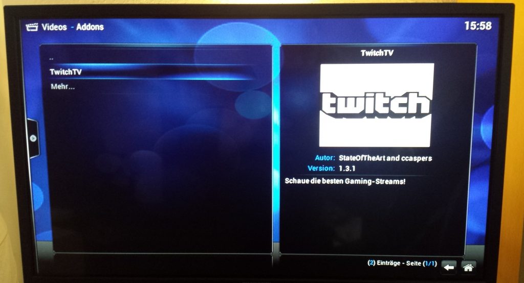 Kodi Twitch Addon