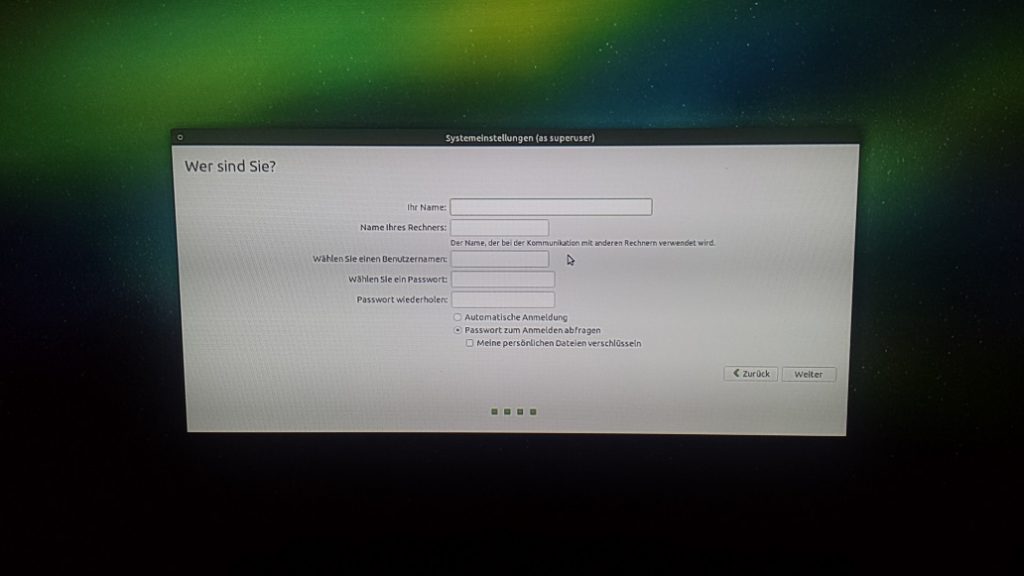 Screenshot Ubuntu MATE 15.04 Einrichtung Benutzer