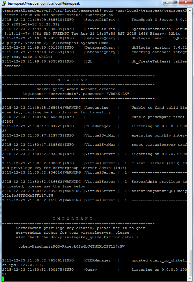 Raspberry Pi Teamspeak Server installieren