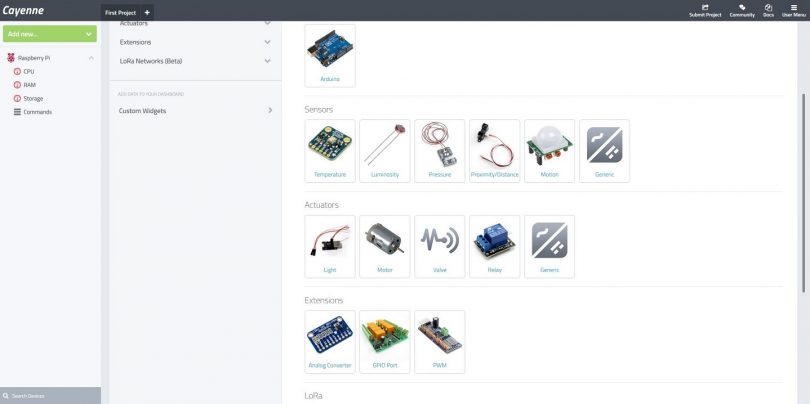 Cayenne Setup Hardware