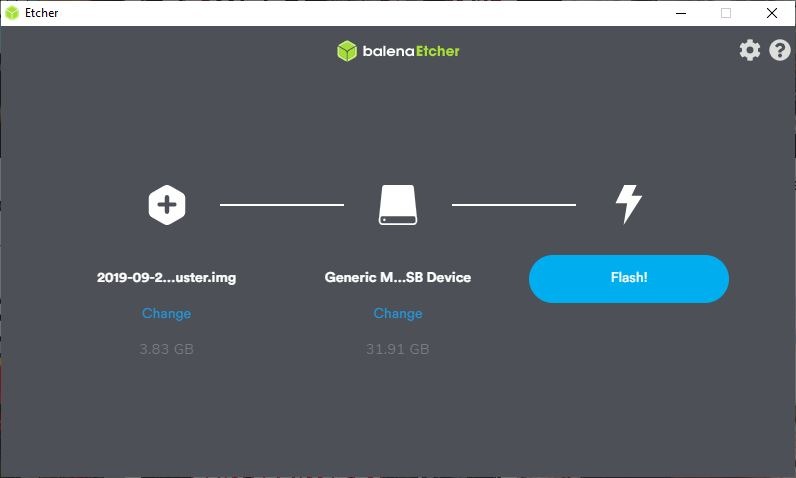 Etcher: Flashen vorbereiten